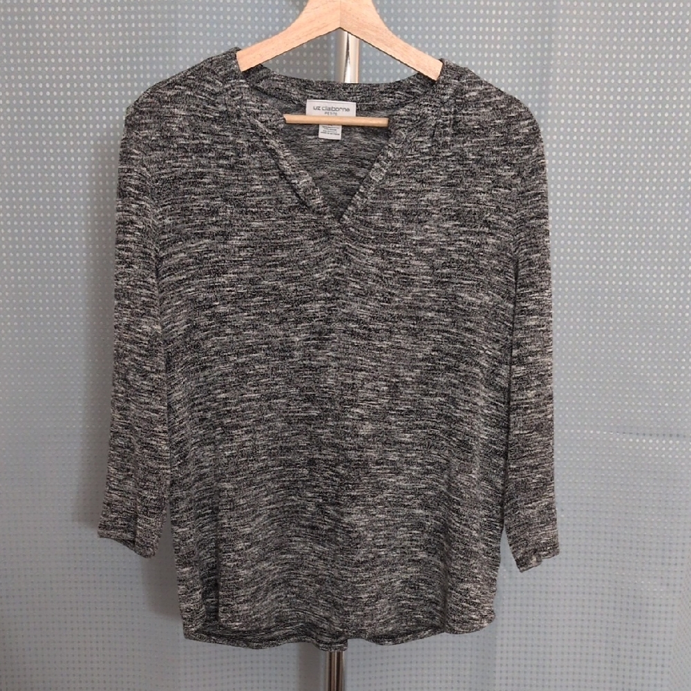 Liz Claiborne Split-Neck Top
